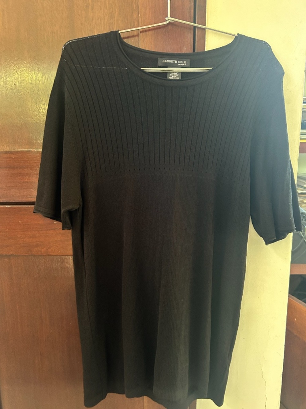 Kenneth Cole Knit Ribbed Shirt